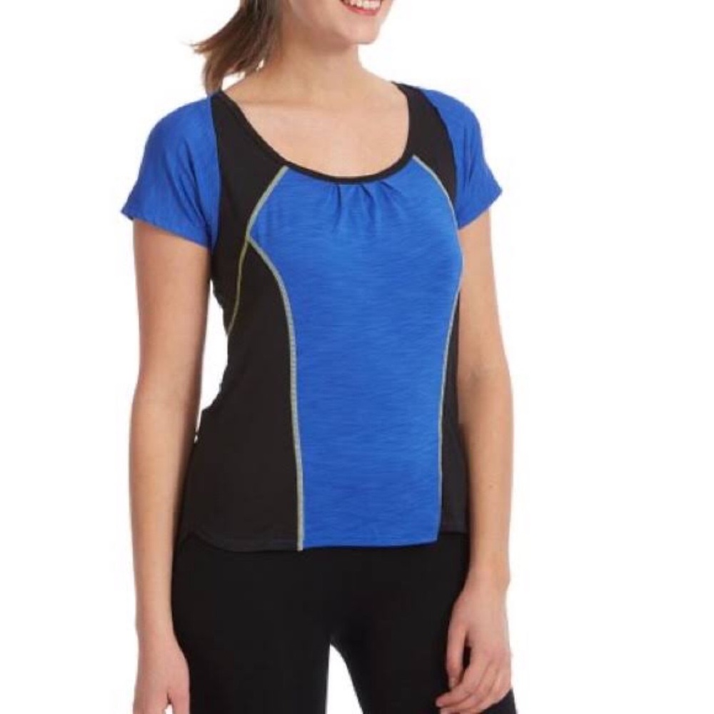 Moxie Cycling Century Wrap T Shirt Blue NWT Medium